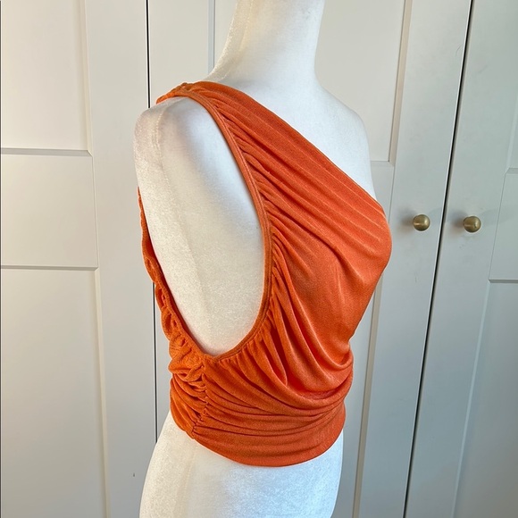 Lioness Orange One-Shoulder Crop Top | 4 - Picture 4 of 7